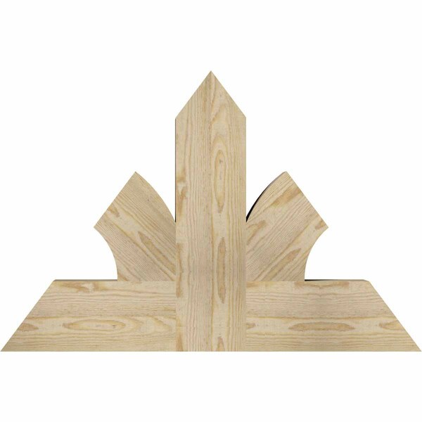 Ekena Millwork Richland Rough Sawn Timber Gable Bracket, Douglas Fir, 36"W x 24"H x 4"D x 6"F, 16/12 Pitch GBW036X24X0406RIC00RDF - main